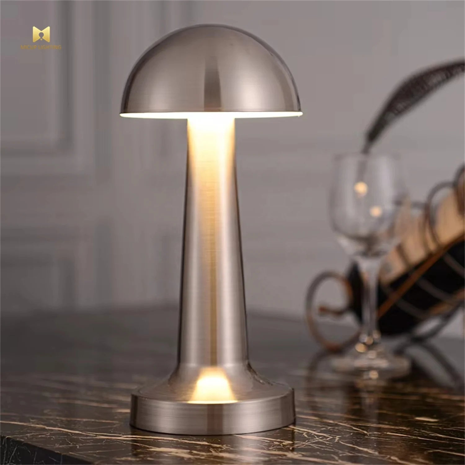 Đèn Bàn Không Dây Hình Vòm LED Sạc Pin Nhỏ Di Động Tại Nhà