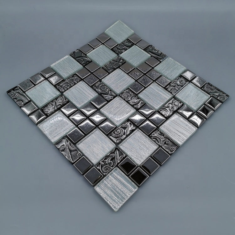 Gạch Mosaic Kính Hình Dạng Ngẫu Nhiên Phát Sáng 6mm Họa Tiết Tranh Khảm Trang Trí Dùng Cho Hồ Bơi Và Tường Nội Thất