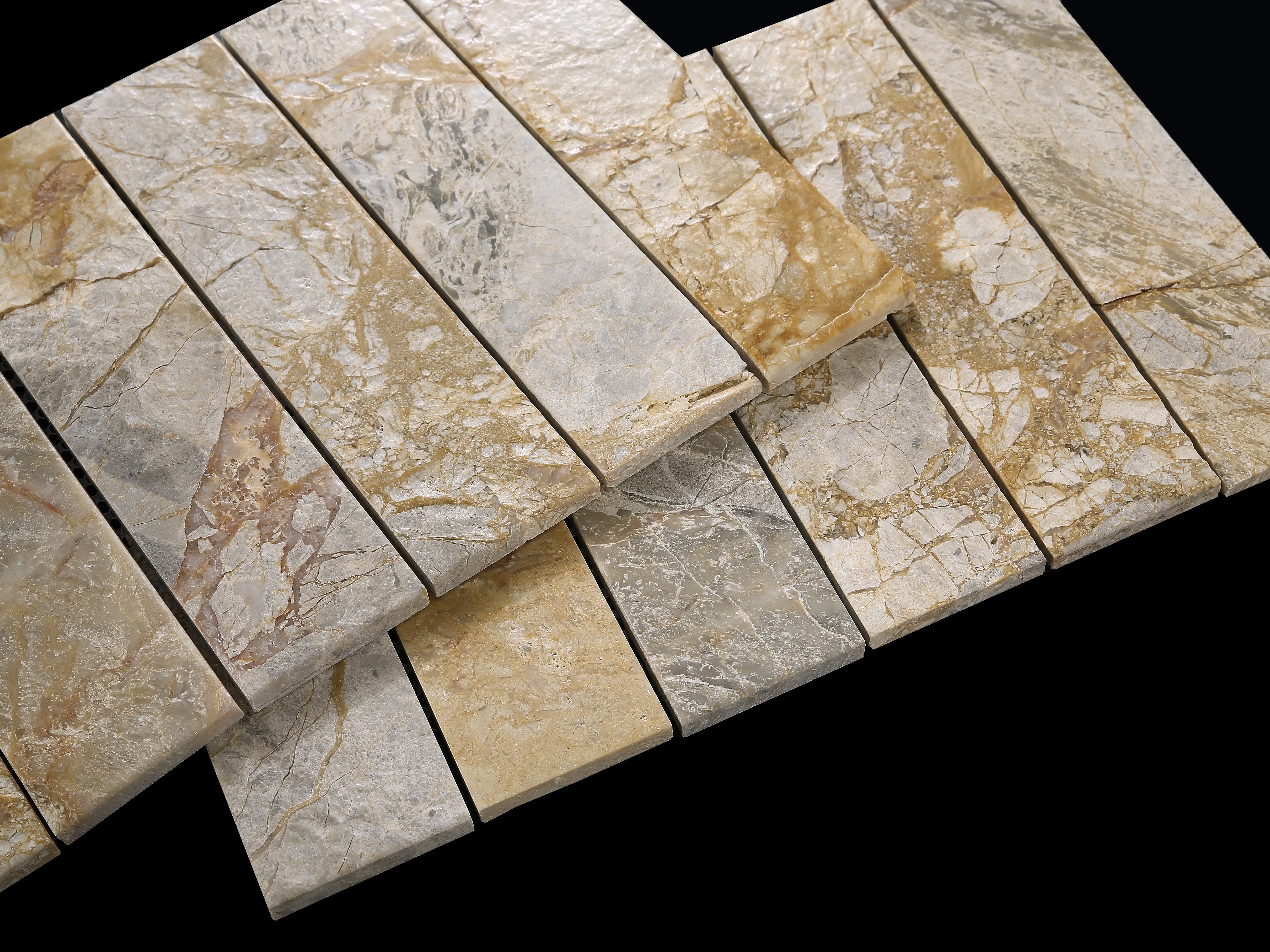 Gạch Mosaic Đá 10mm Ốp Tường Sàn Hiện Đại Bằng Đá Cẩm Thạch Tự Nhiên Bán Chạy Dùng Cho Khách Sạn, Ốp Bếp Và Dải Trang Trí Phòng Tắm