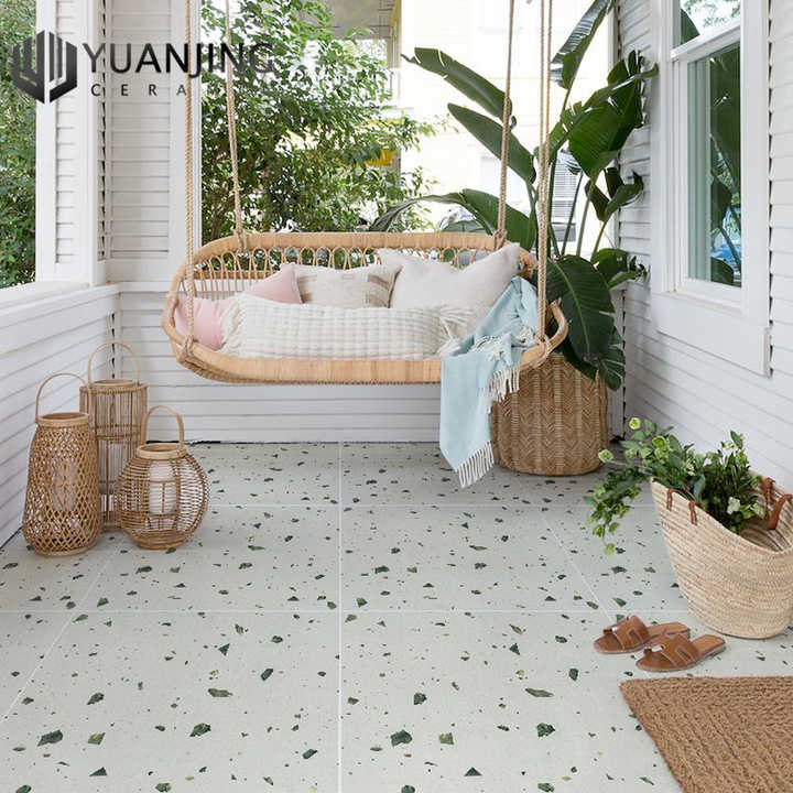 Gạch Terrazzo sứ nguyên khối 600x600mm mờ chạm khắc tinh xảo tráng men chống trượt lát sàn phòng khách phòng tắm gạch men ốp tường