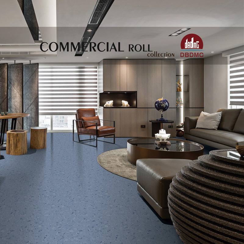 DEMAX Modern Sàn cuộn PVC dày 1.2mm-3mm chống mài mòn, chống trượt cho các tòa nhà có lưu lượng giao thông cao, thiết kế đồ họa dễ dàng