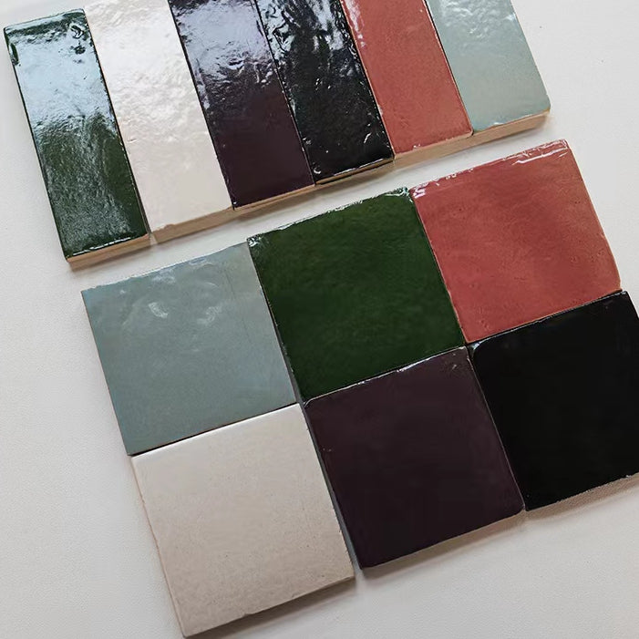 Gạch Zellige Đất Sét Ma-rốc Thủ Công 2x6 Inch, Tùy Chỉnh Từ Nhà Máy, Trang Trí Tường Khách Sạn Biệt Thự Phong Cách Nghệ Thuật Cổ Điển