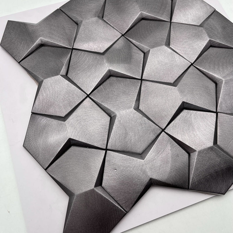 Gạch Mosaic Kim Loại 3D Màu Vàng Phong Cách Mới Phổ Biến Dành Cho Gạch Ốp Tường