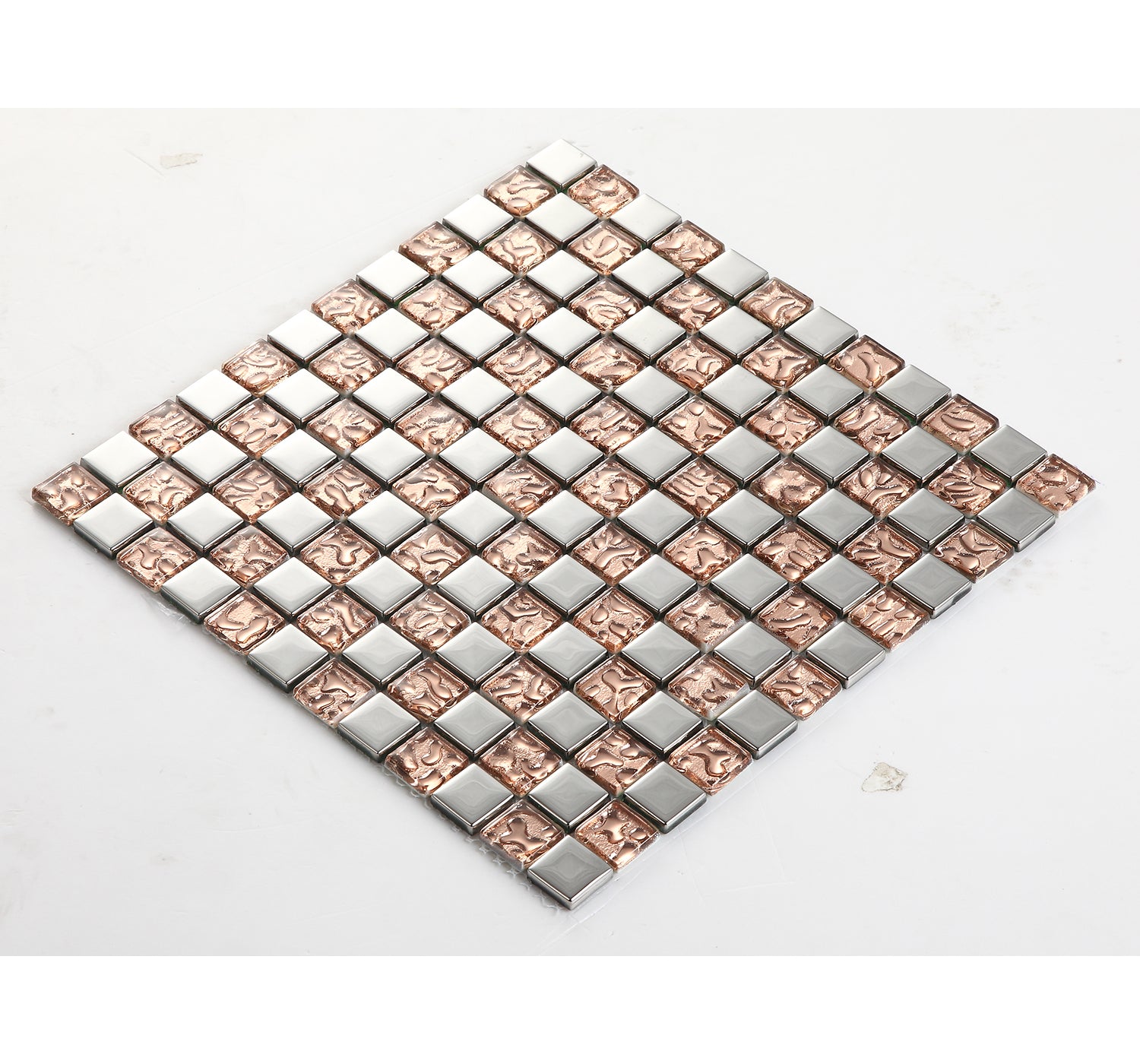 Gạch Mosaic Kính Pha Lê Mạ Điện Phong Cách Địa Trung Hải Dùng Cho Tường Nền
