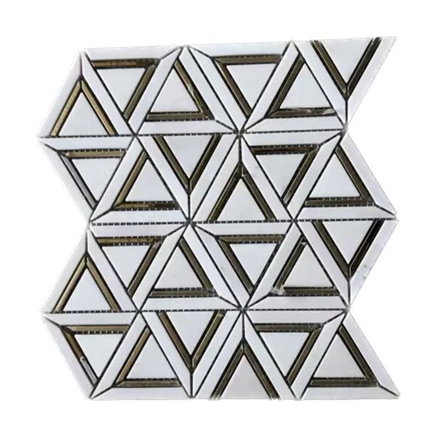 Gạch Mosaic Kim Loại Phay Xước Trắng Pha Lê Tùy Chỉnh OEM