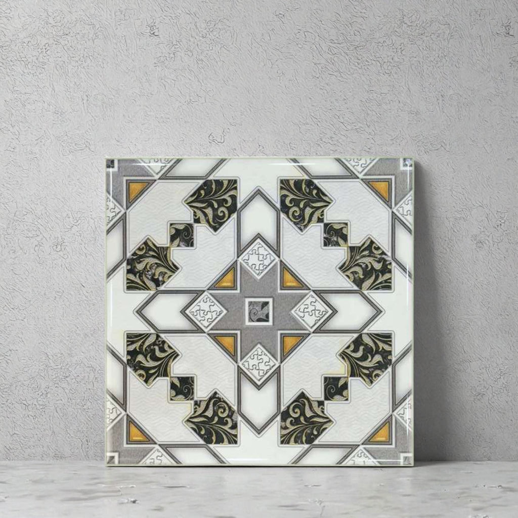 Gạch ốp tường gốm sứ mosaic Maroc hoa văn phong cách hiện đại cổ điển, chống thấm nước, bề mặt bóng, chịu lửa, kháng axit, chống trượt, dùng cho phòng tắm và nhà bếp.