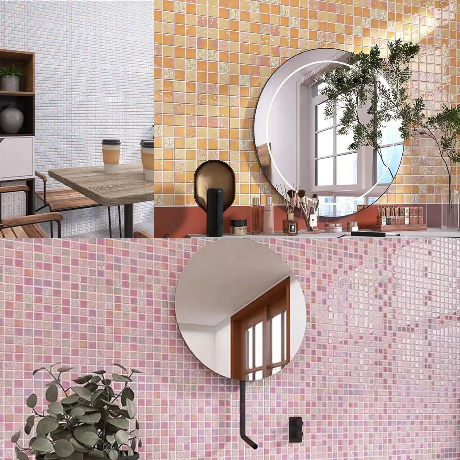 Gạch Mosaic Đá Hoa Văn Xanh Hiện Đại Cho Hồ Bơi, Bếp