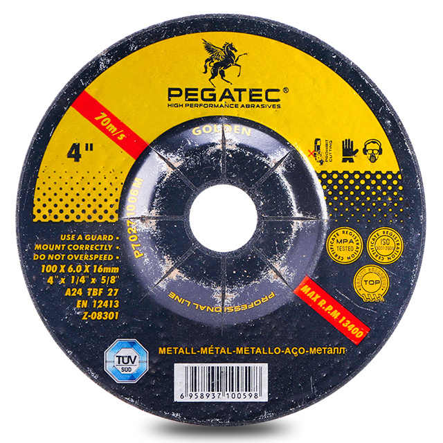 Đĩa mài nhựa PEGATEC 4&#39;&#39; 100x6x16mm 70M/S để đánh bóng kim loại