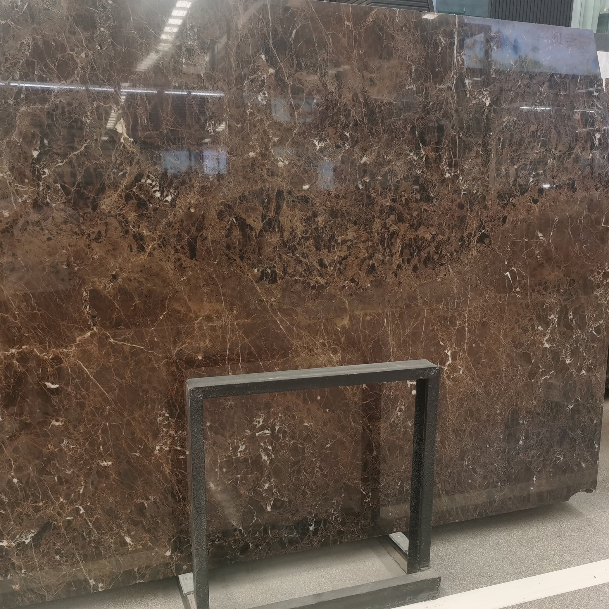 Đá Marble Dark Emperador Tự nhiên dùng làm Bàn phụ, Sàn, Gạch ốp tường, Mặt bàn bếp, Mặt bàn làm việc