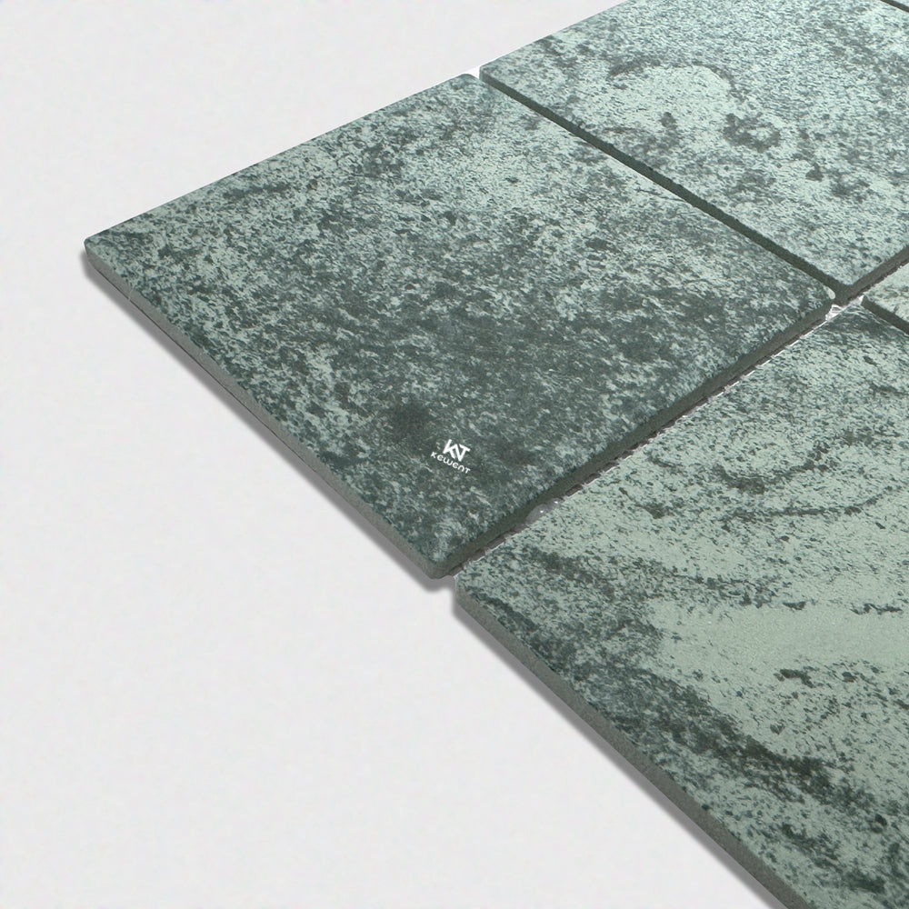 Gạch ốp tường bếp mosaic xanh lá gốm sứ