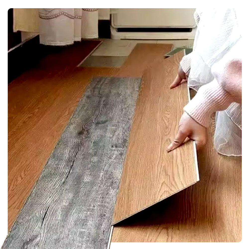 Tấm ván sàn vinyl chống thấm nước PVC bóc dán, hèm khóa SPC LVT, lát sàn trong nhà