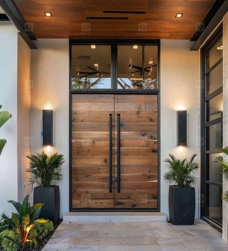 Cửa An Toàn Lối Vào Bằng Nhôm Cao Hiện Đại Kích Thước Tùy Chỉnh Cho Biệt Thự, Cửa Thép Lối Vào Chính Chống Nước Cho Sảnh Ngoài Căn Hộ