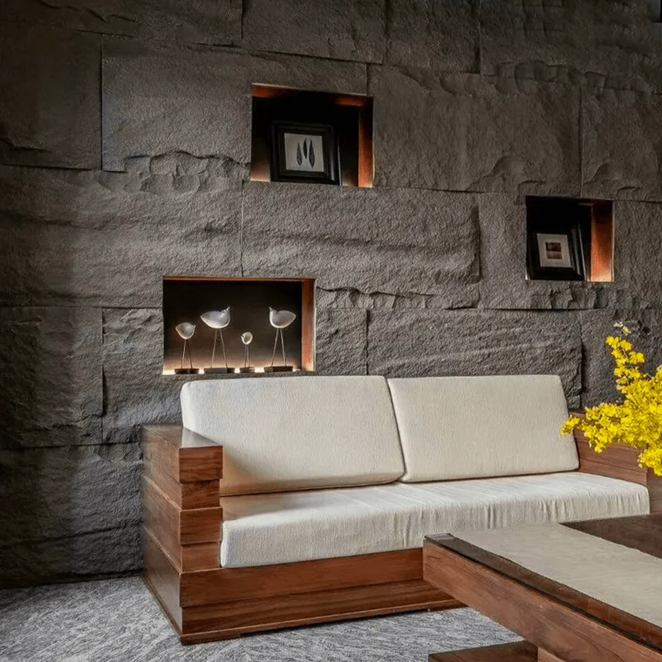 Demax Tấm ốp tường PU đá nhân tạo, Tấm ốp đá PU, Lớp phủ giả đá vân đá văn hóa tự nhiên dùng cho ốp tường ngoại thất