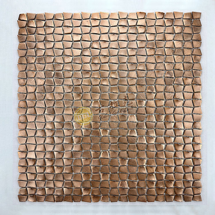 Gạch Mosaic Kim Loại Vuông Bề Mặt Bóng, Thiết Kế Hiện Đại, Chống Nước, Tùy Chọn Màu Sắc Cho Tường Nội Thất Căn Hộ