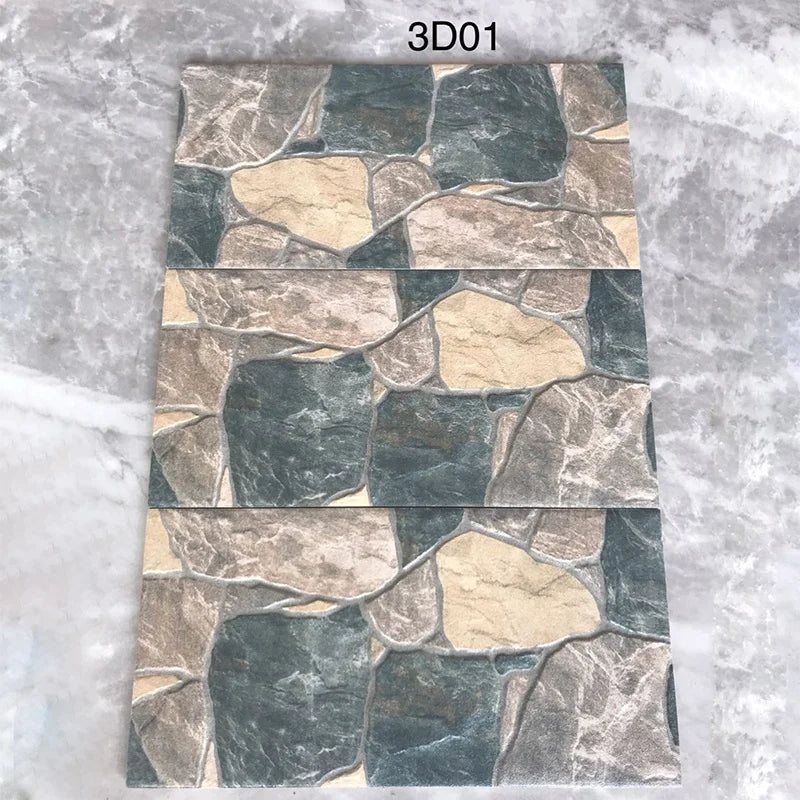 Gạch Sứ Ceramic 3D Ốp Tường Bán Chạy Giá Rẻ 200x400mm Trang Trí Ngoại Thất Biệt Thự