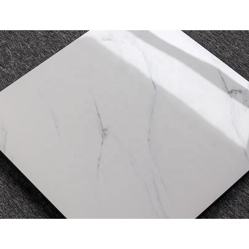 Gạch lát nền Porcelain 60x60 vân đá cẩm thạch trắng Carrara trang trí nhà hiện đại