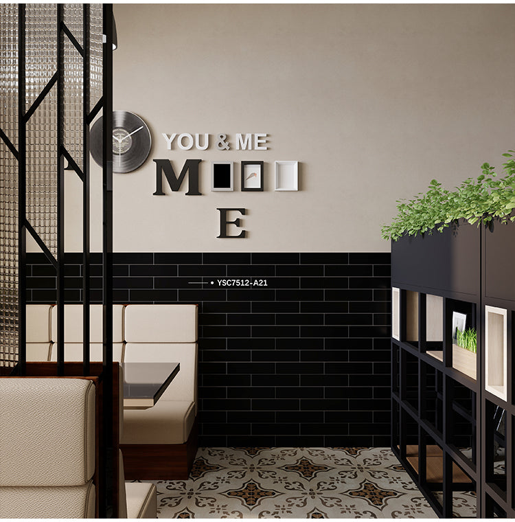 Gạch ốp tường porcelain 75x300 màu đỏ thuần, kiểu subway, tráng men, độ hút nước thấp, dùng cho nhà bếp