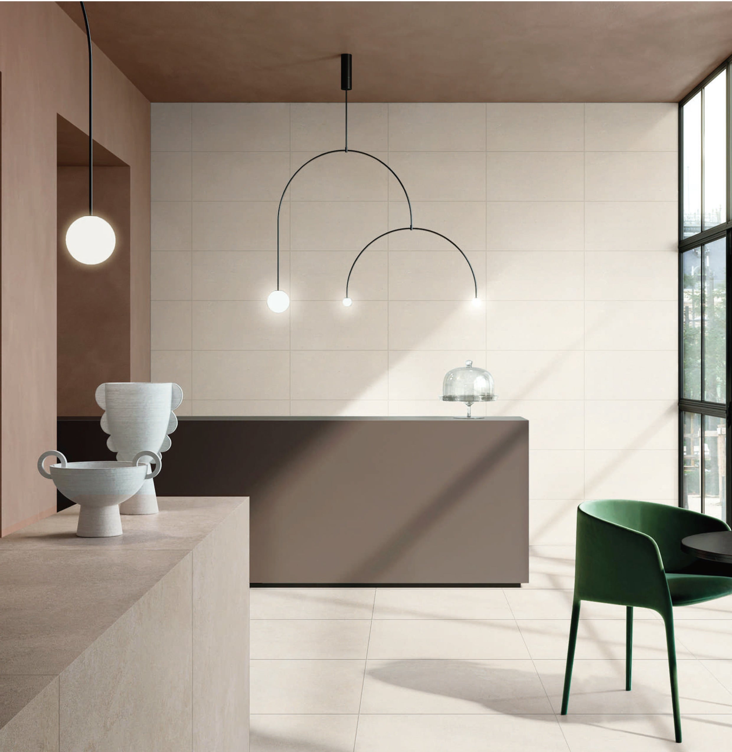 Gạch sứ tráng men bóng đồng chất và Gạch lát sàn xương sứ hai lớp