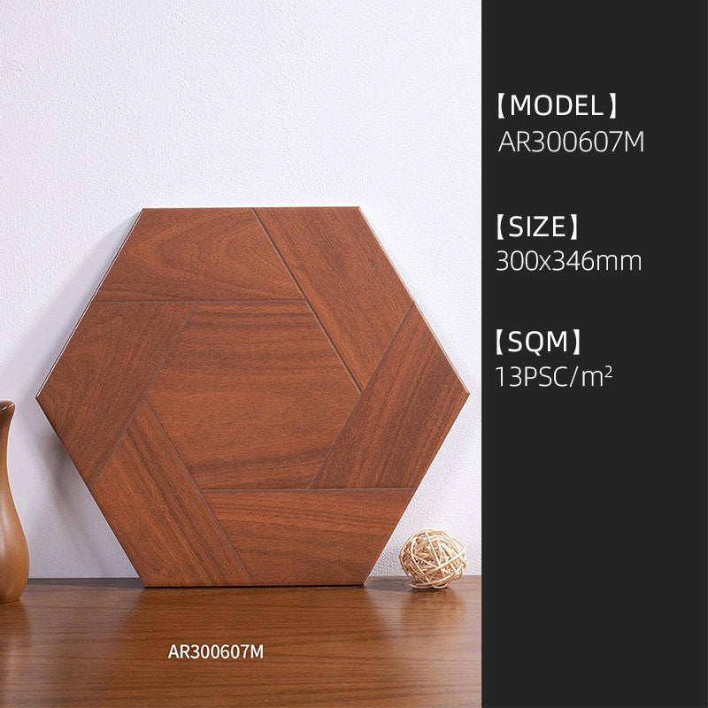 Gạch Sứ Lát Sàn Toàn Phần Lục Giác Phong Cách Retro Pháp, Họa Tiết Mosaic Vân Gỗ Dùng Cho Ban Công, Bếp, Phòng Tắm