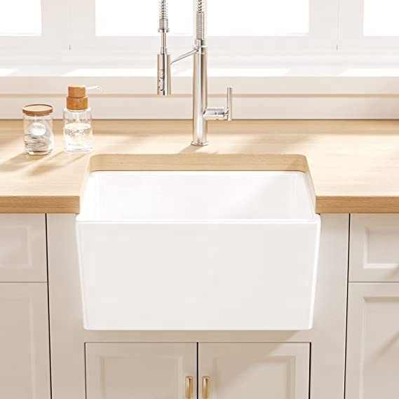 Bồn rửa nhà bếp bằng gốm CUPC cỡ lớn bằng đất sét nung kiểu nông trại – Daisan Store