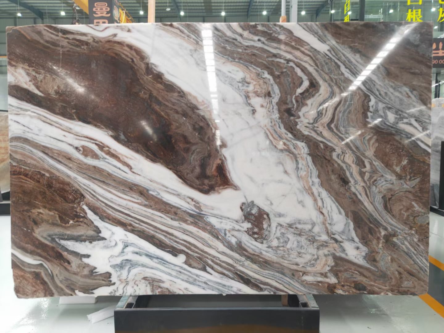 Gạch lát sàn, Tấm, Gạch ốp tường trang trí, Mặt bàn đá cẩm thạch Nâu bóng