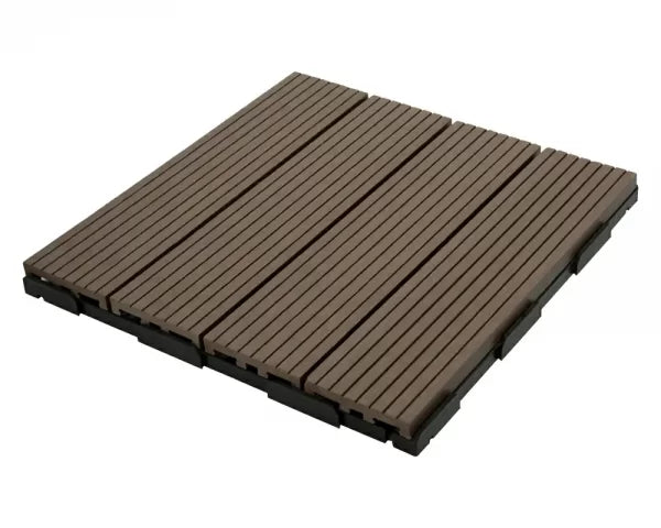 Tấm lát sàn ngoài trời WPC chống trơn trượt, chống thấm, 18mm, kiểu dáng vuông hiện đại