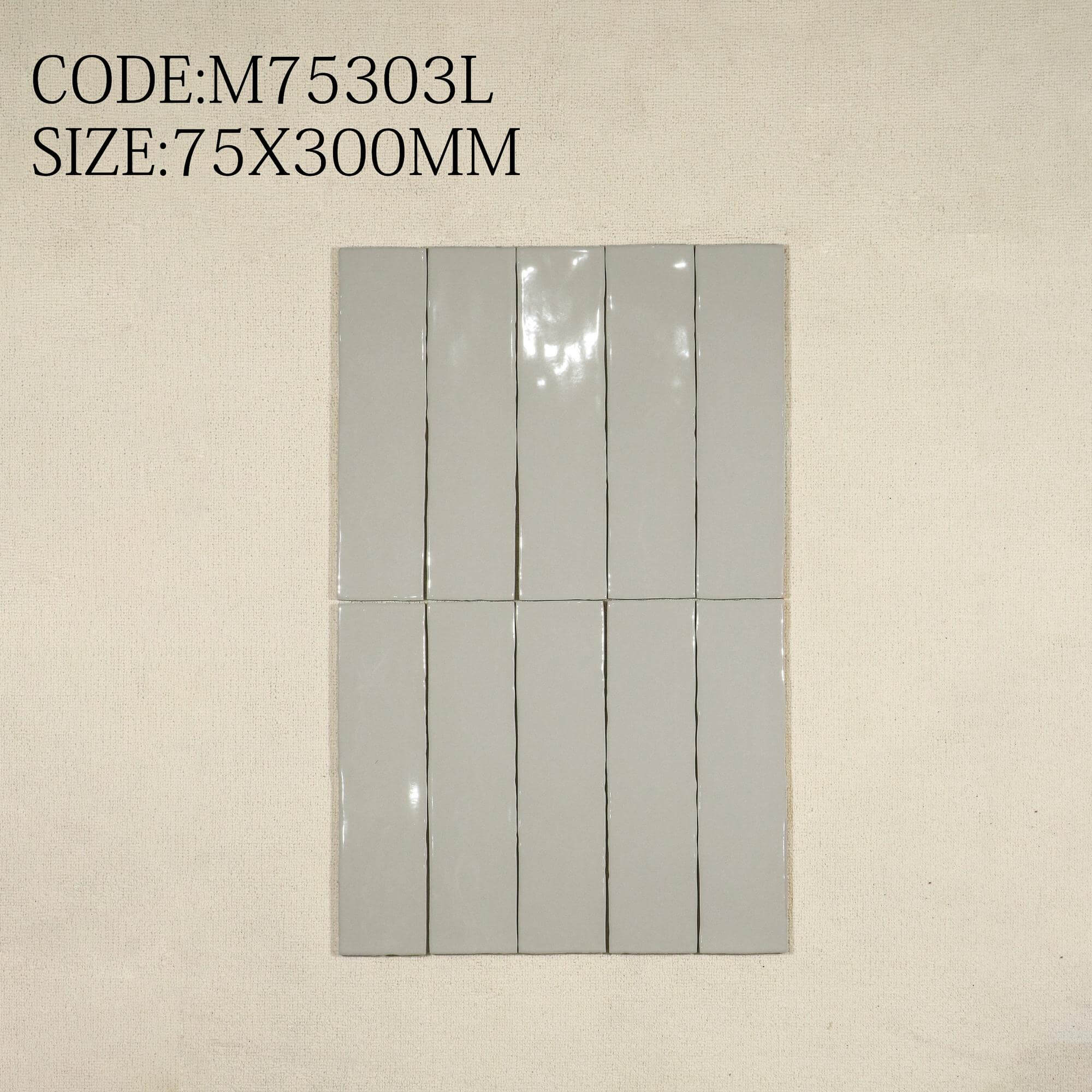 Gạch mosaic gốm sứ trang trí tường kiểu gạch thẻ cạnh lượn sóng