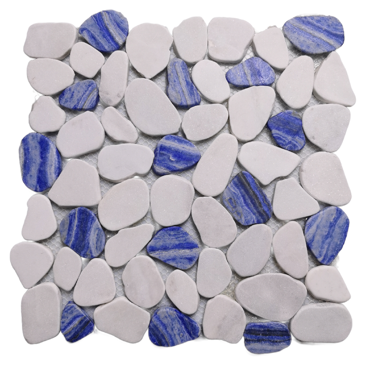 Gạch mosaic đá cẩm thạch Cobblestone cao cấp OMK Factory trang trí nhà sang trọng