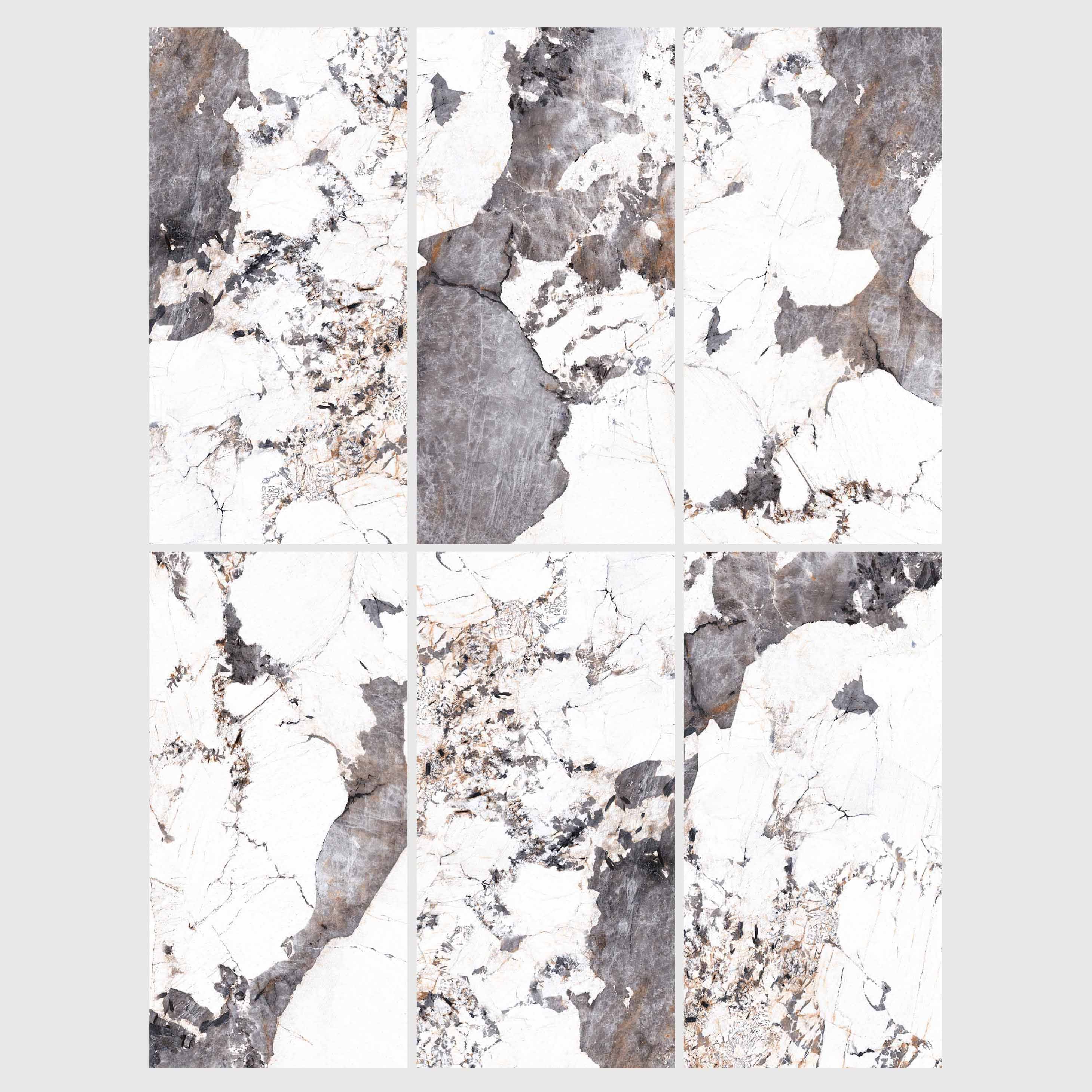 Tấm Sứ Ốp Tường Cao Cấp Vân Đá Cẩm Thạch, Tráng Men Bóng Cao, Màu Trắng 1200x600