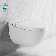Bồn cầu điện tử thông minh Inodoros Inteligente của Hàn Quốc, hoạt động tự động, nút xả, bồn cầu treo tường