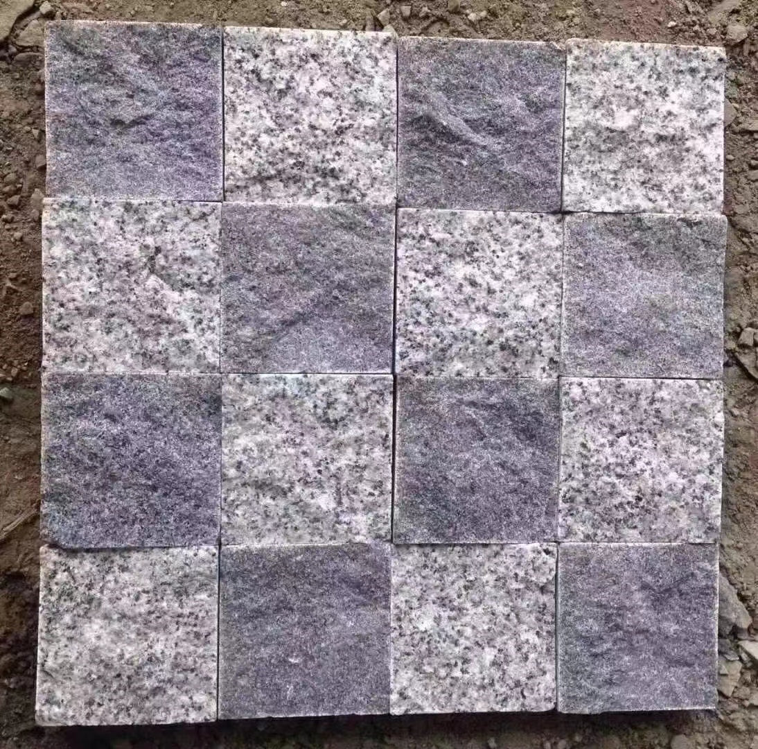 Viên đá lát granite xám bền chắc, hình dạng tùy chỉnh