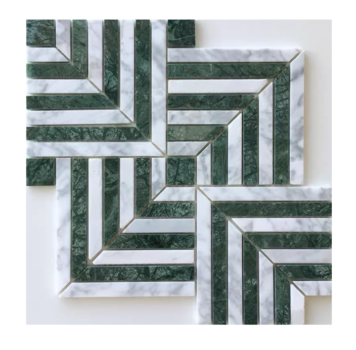 Gạch mosaic đá cẩm thạch tia nước Mosaic đá tự nhiên Mosaic đá cẩm thạch cho nhà bếp cho sàn cho phòng tắm cho tường