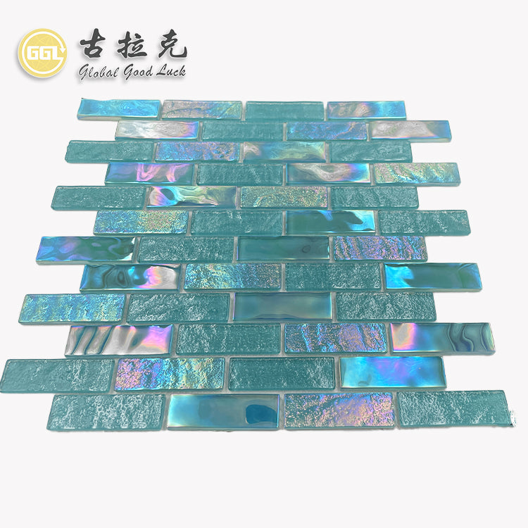 Gạch mosaic kính cầu vồng trang trí tường nội thất phòng tắm phòng khách