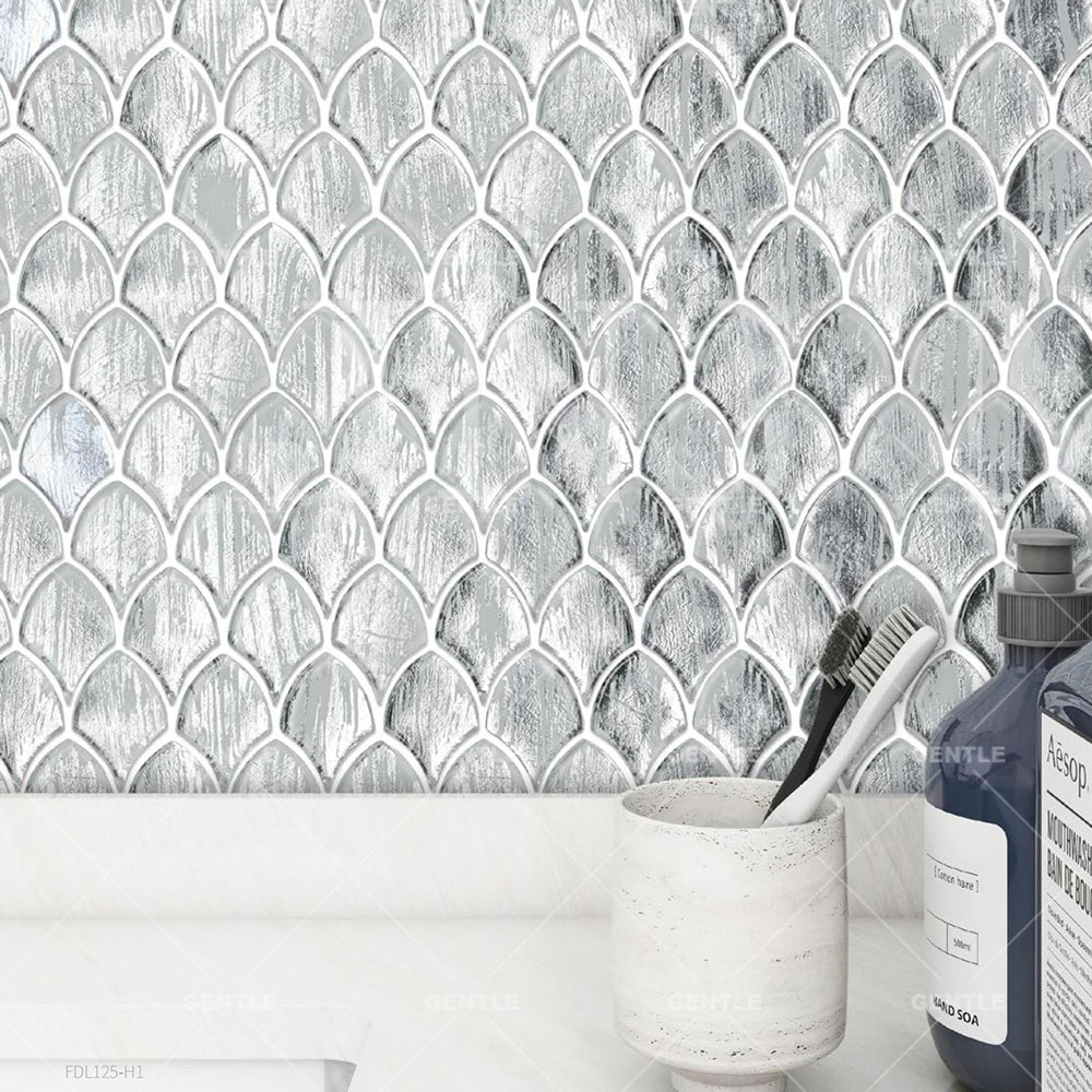 Gạch Mosaic Kính Ép Nóng Ốp Tường Trang Trí Sang Trọng