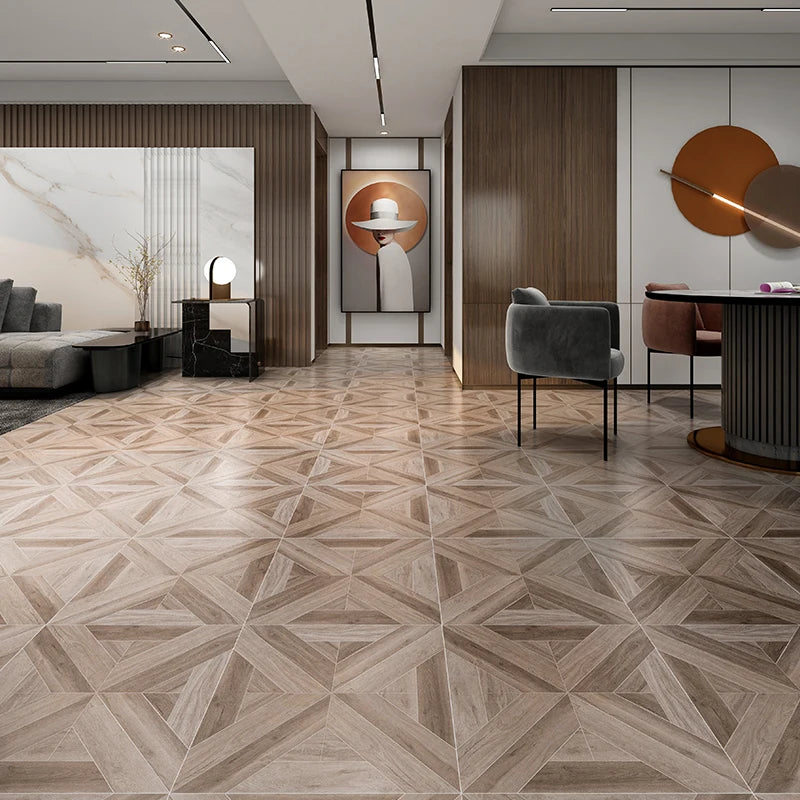 Gạch Lát Sàn Gỗ Sồi Bộ Sưu Tập Erzi Gỗ Dán Keo FX-5K01 500x500mm Mờ Gạch Lát Sàn Gỗ Gốm Sứ Porcelain