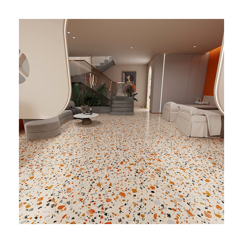 Gạch Terrazzo Toàn Sứ Bề mặt Men mờ Khắc tinh xảo, Phong cách Tươi mới Thanh lịch, Gạch Sứ dùng cho Cửa hàng Thời trang, Khách sạn