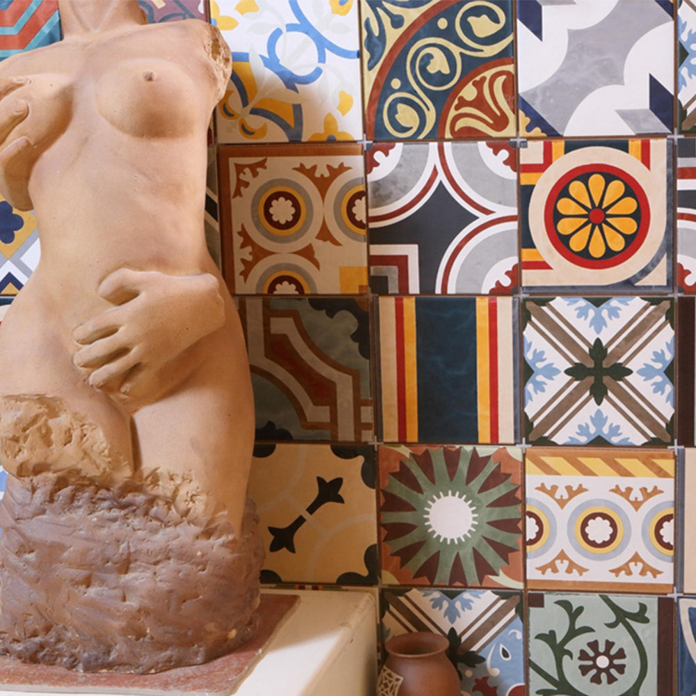 Gạch Thảm Mosaic In Phun Họa Tiết 200x200