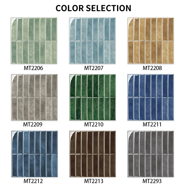 Gạch Dán Tường Tự Dính Mosaic Màu Tùy Chỉnh Dạng Tấm cho Thiết Kế Bếp Trong Nhà và Trang Trí Phòng Tắm