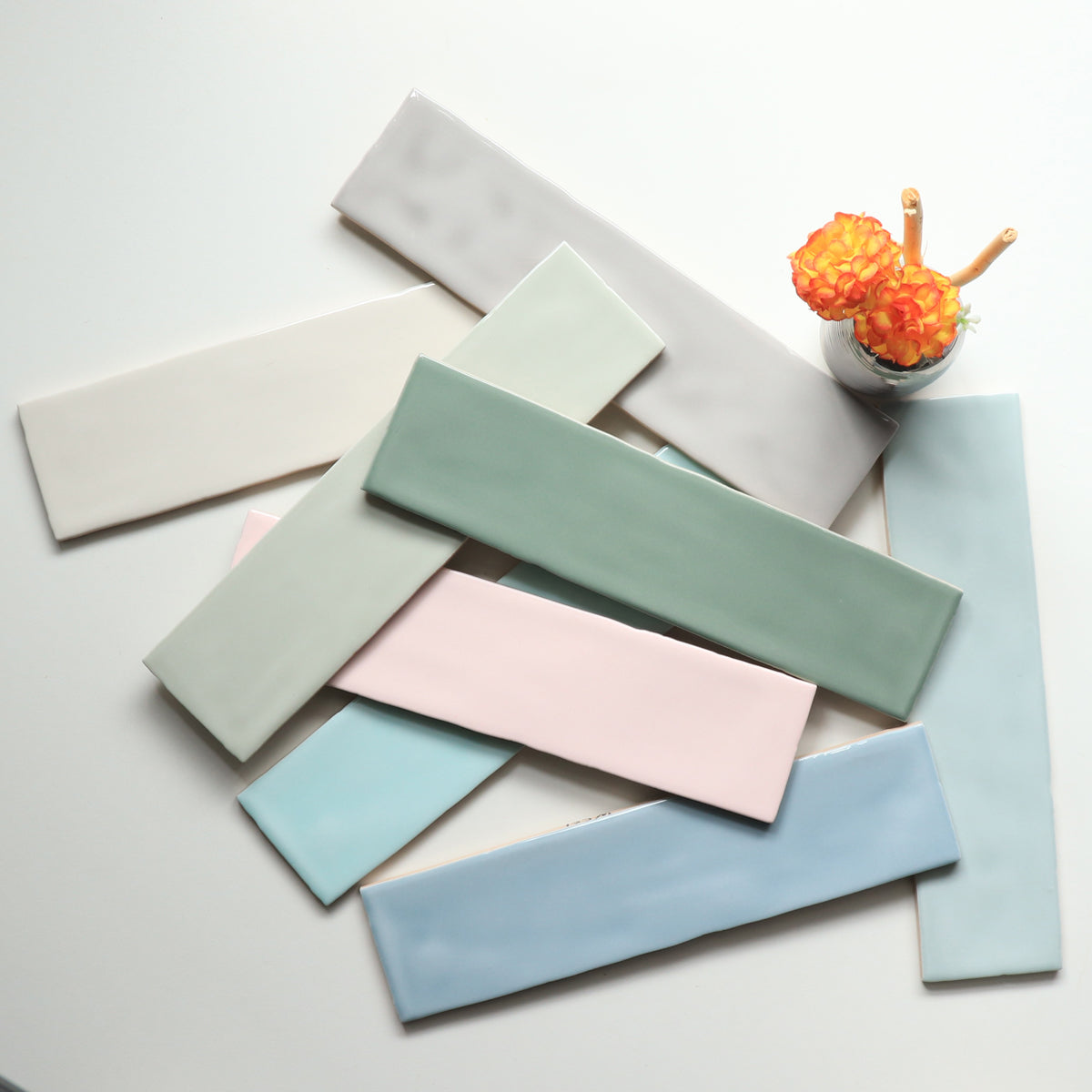 Gạch Thẻ Mosaic Gốm Sứ Bóng Ốp Tường Bếp / Phòng Tắm