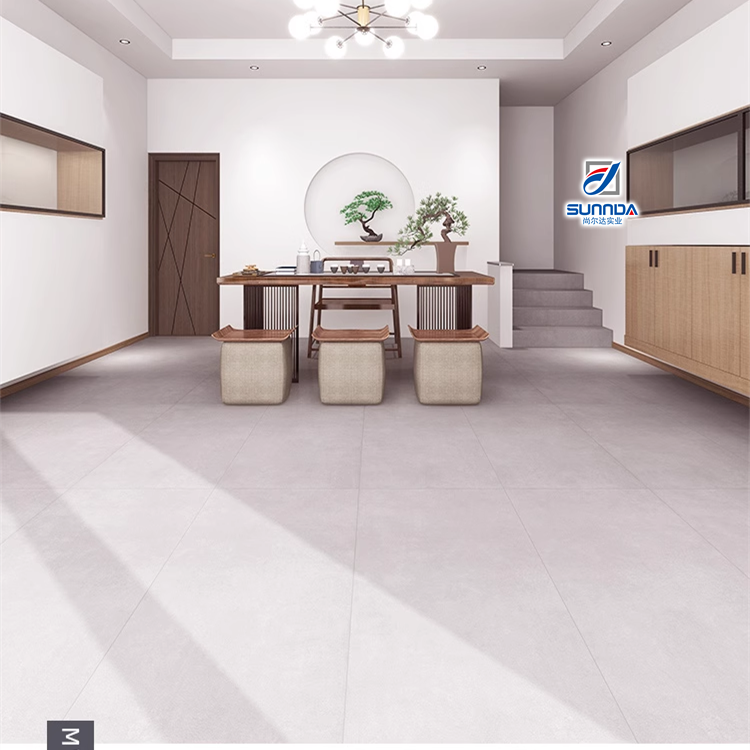 Gạch Sứ Lát Sàn Và Ốp Tường Cao Cấp Chống Trượt Phong Cách Mộc Mạc Vân Đá Cẩm Thạch Xám Mờ Kích Thước 600x1200mm Dùng Cho Phòng Tắm Trong Nhà