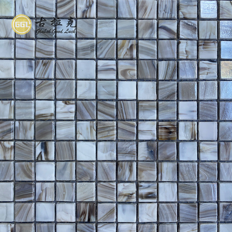 Gạch Mosaic Kính Cầu Vồng Dùng Để Trang Trí Tường, Phụ Kiện Phòng Tắm Khách Sạn, Tấm Lát Mosaic Bồn Tắm