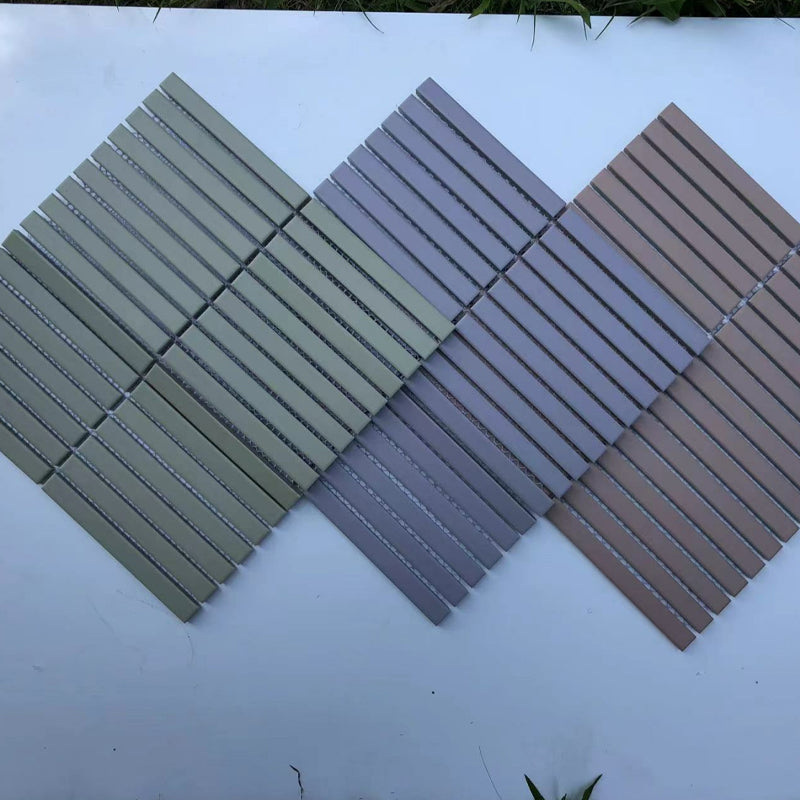 Gạch Mosaic Thiết Kế Đặc Biệt Kiểu Gạch Thủ Công Cắt Tia Nước 3D Ốp Tường Chống Bắn Bếp Và Hồ Bơi Kích Thước 23x98/15x145mm