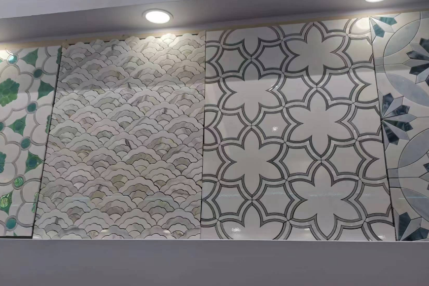 Gạch Ốp Tường Mosaic Tùy Chỉnh Thiết Kế Hiện Đại Đá Cẩm Thạch Tự Nhiên Trang Trí Nhà Cửa Cho Biệt Thự Giá Xuất Xưởng Sàn Gỗ Ốp Tường Nội Thất