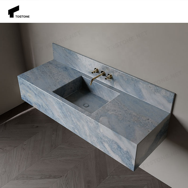 Lavabo Đá Cẩm Thạch Xanh Tostone Đơn Giản Sang Trọng