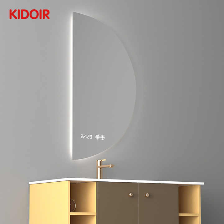 Gương phòng tắm hình bán nguyệt chữ D Kidoir Gương trang điểm phòng tắm hình dạng đặc biệt