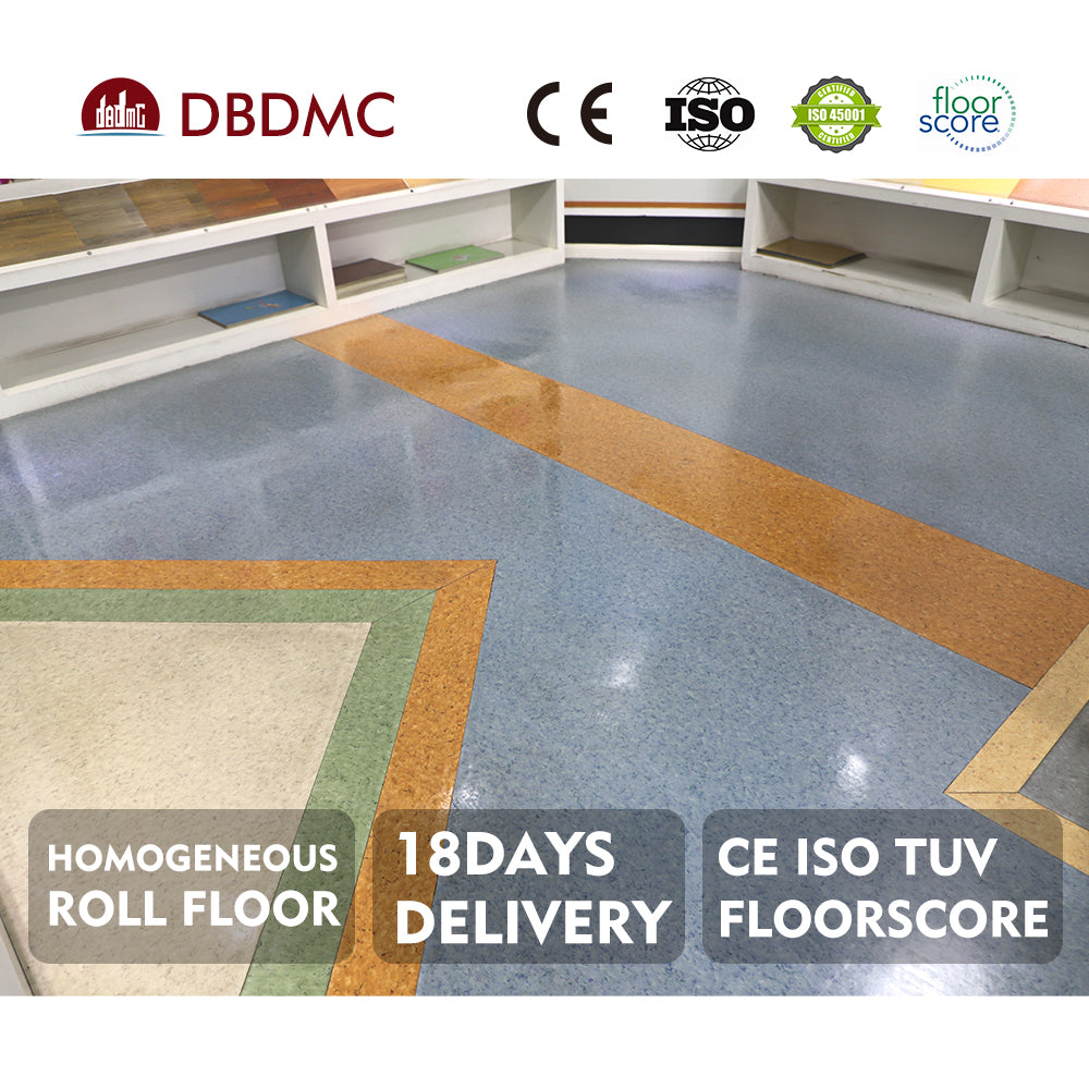 Sàn nhựa vinyl đồng nhất PVC chống thấm nước độ dày 2mm chất lượng cao