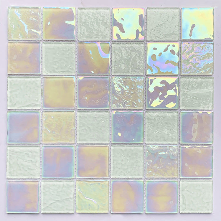 Gạch Mosaic Kính Trang Trí Tường Nội Thất Màu Hồng Tinh Khiết