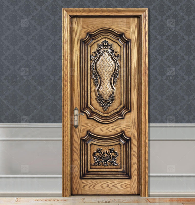 Trụ cửa gỗ Teak chạm khắc phần đầu cao cấp, sang trọng 2025 dùng cho thiết kế cửa chính nội thất của nhà ở, biệt thự, phòng ngủ