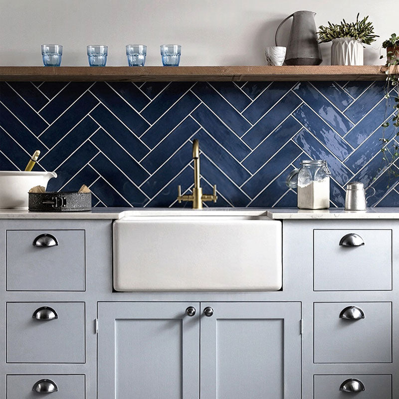Thiết kế mới nhất 68x280mm Gạch ốp tường Ceramic kiểu Subway bóng, lượn sóng 3D, đầy màu sắc cho Phòng tắm và Nhà bếp