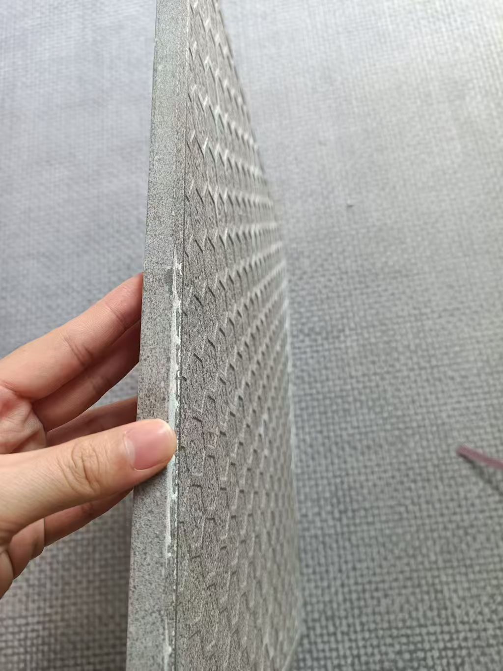 Gạch Sứ Cao Cấp 400x400mm Màu Be Họa Tiết Mosaic Đá Cẩm Thạch Hình Học, Bóc Dán, Chống Trượt, Chống Thấm Nước